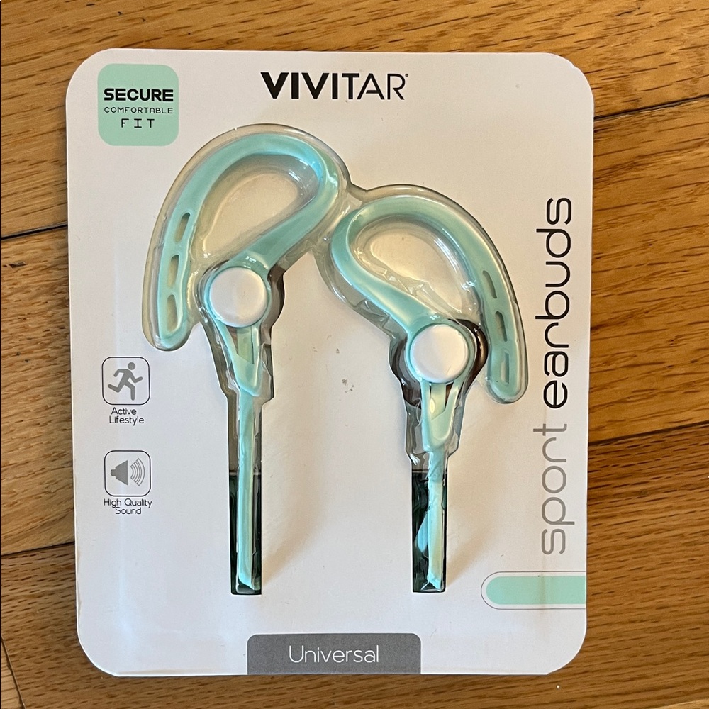 Vivitar Sport Earbuds - Light Blue